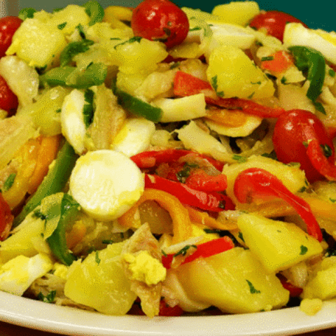 Receita de salada de bacalhau